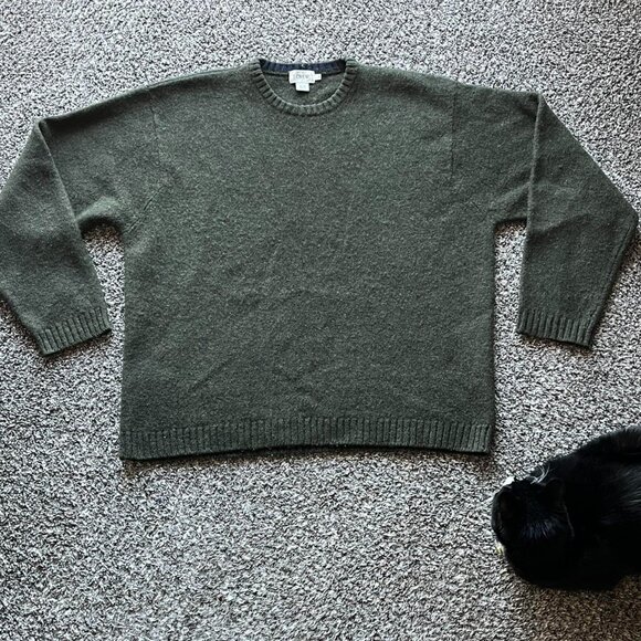 J. Crew Other - Jcrew Green 100% Wool Sweater Mens XL Preppy Urban Fashion Winter Gorpcore
